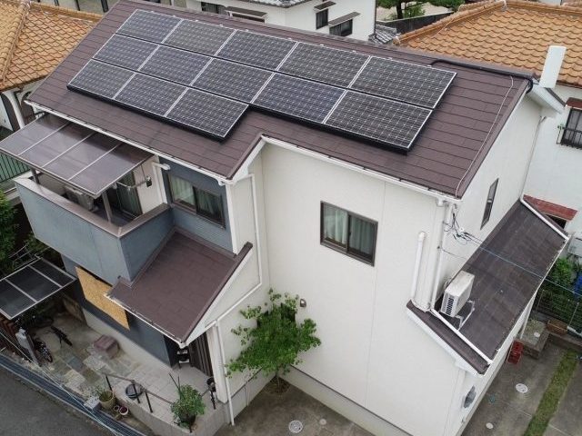 三木市の屋根と外壁に劣化があった住宅